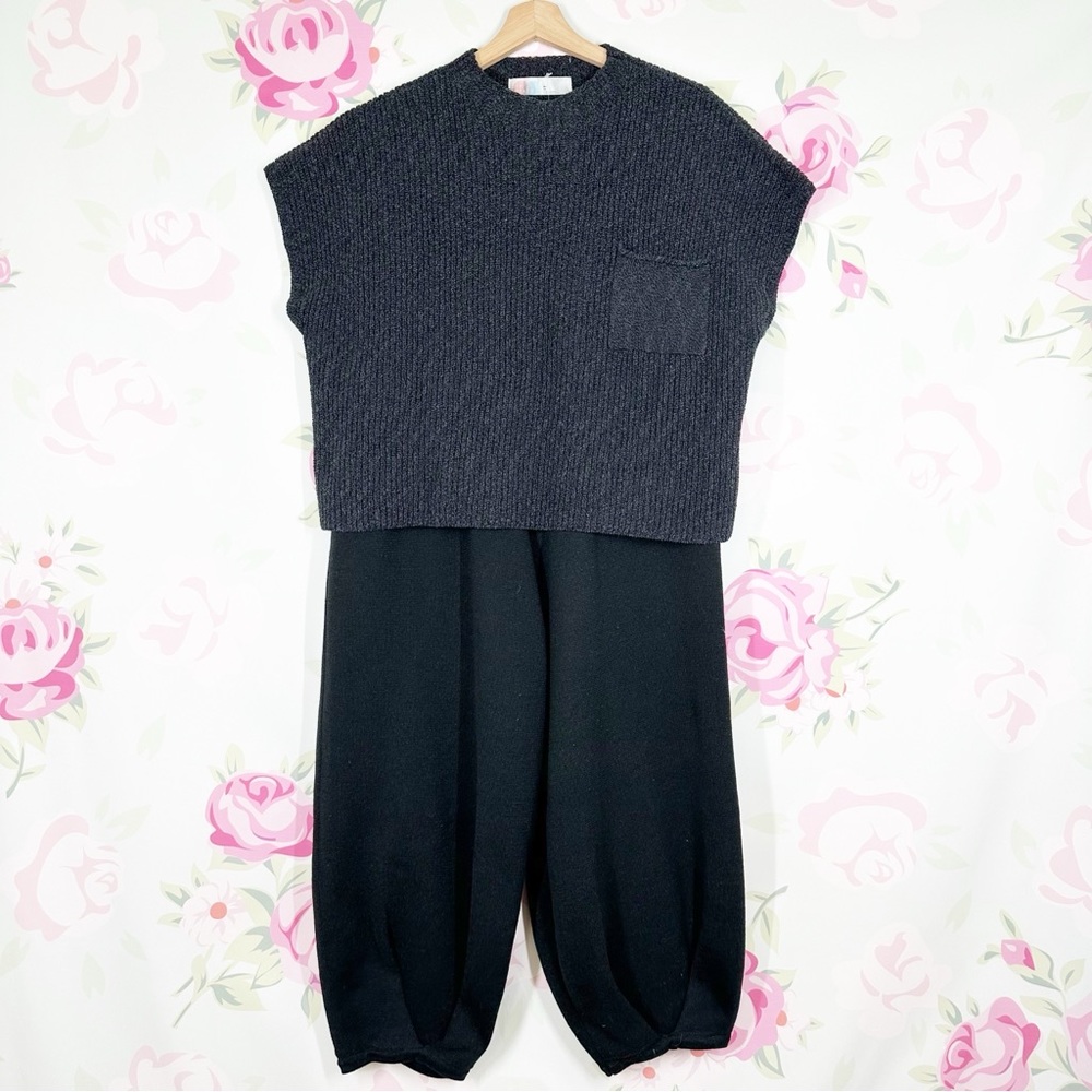Free People Freya Black Sweater Set